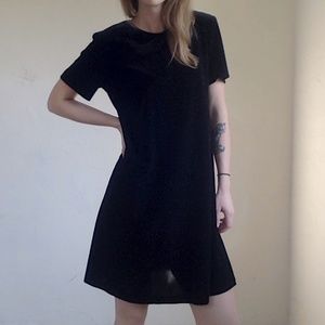 Black Velvet Sparkle Shift Dress